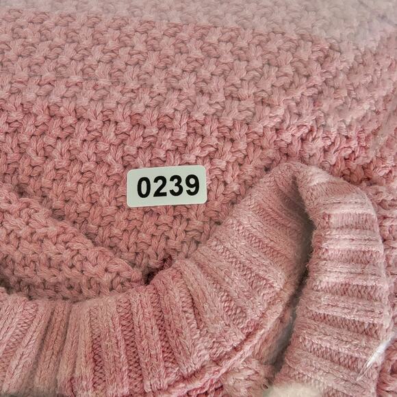 Old Navy Chunky Shaker Knit Sweater Pink Sz L Casual Feminine Preppy Cottagecore - Picture 8 of 8